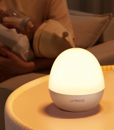 Lyridzベッドサイドランプ授乳ライトタッチセンサーナイトライト色/明るさ調節間接照明usb充電3000mAh大容量枕元ライト目に優しい授乳/おむつ替え用テーブルランプ出産祝いギフト