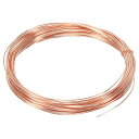 PATIKIL 10 M ソリッド裸銅線 21ゲージ 99.9%純銅線 0.8 MM 柔らかい ビーディングワイヤー 金属製植物茎ネクタイ ジュエリークラフト用