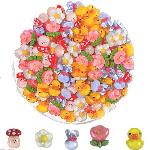 [winnges]デコパーツミックスミニチュアレジンデコレジンパーツ推し活小さい可愛いスイーツキャラクタ..