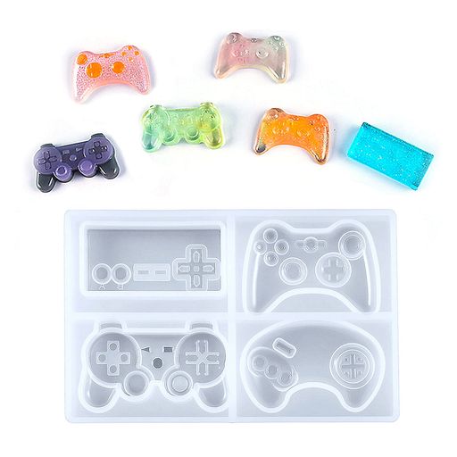 サムコスゲームパッドシリコンモールドゲームコントローラーミニレジン鏡面仕上げuvレジン型手作りキー..