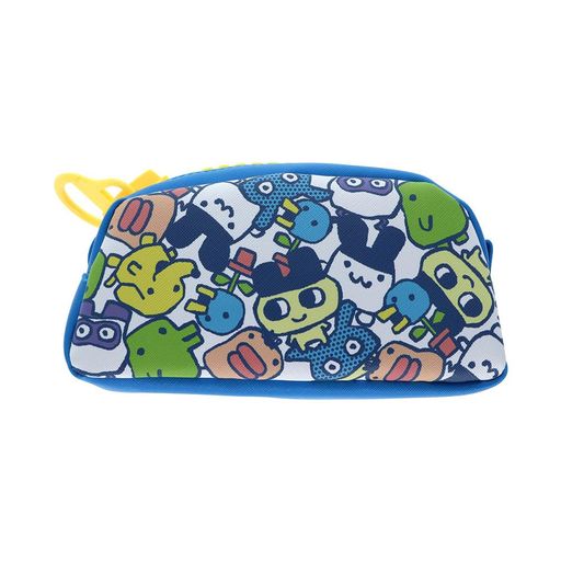 でっかいジッパーが懐かしい!?平成レトロを感じるデザインです! 【特長】たっぷりの底マチでしっかり自立する、大容量のペンケース 【内容】1個 【サイズ】W190xH100xD60mm 【材質】PVC ・ ポリエステル