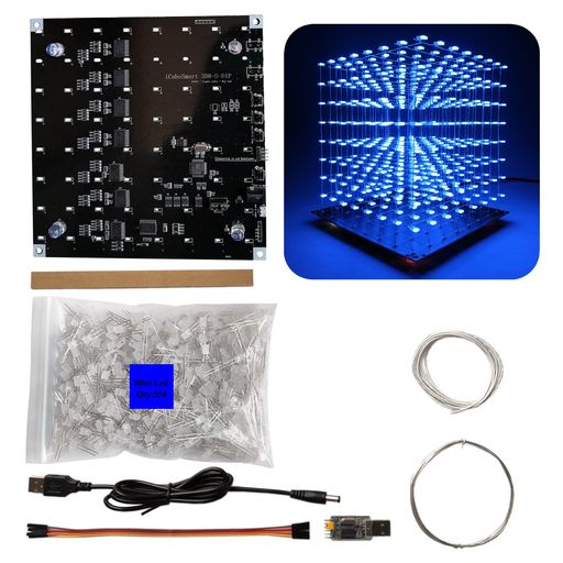 ICUBESMART3D8LED塼ŻҥåLEDåȥ쥭åȹåLEDCUBE8X8X8Ϥդå