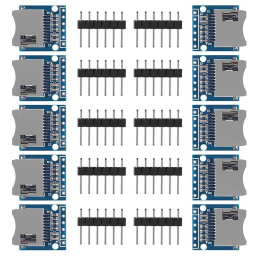 ACEIRMC マイクロSD SDHC TFカードアダプターリーダーモジュール SPIインターフェースレベル変換チップ付き Arduino用 10個