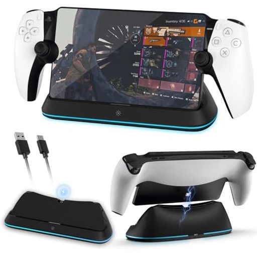 PSPortal用充電スタンド【新登場-KailiTe】PS5Portalリモートプレーヤー用充電器Type-C急速充電過充電防止&保護PS5PSポータブルリモートプレーヤー過3重安全充電保護Portalコントローラー充電スタ… PSPortal用充電スタンド【新登場-KailiTe】PS5Portalリモートプレーヤー用充電器Type-C急速充電過充電防止&保護PS5PSポータブルリモートプレーヤー過3重安全充電保護Portalコントローラー充電スタ…