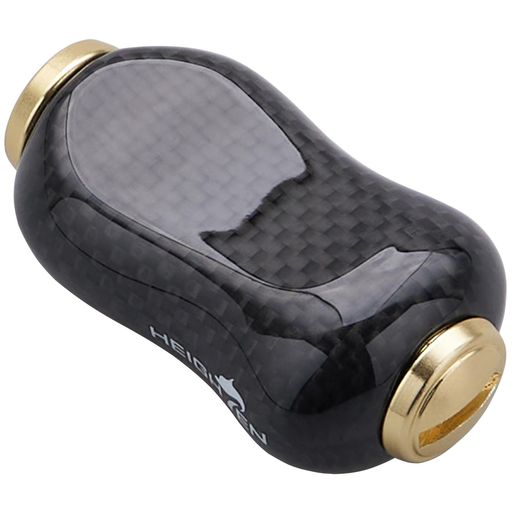 HEIGHTEN (改良型) 21mm リール ハンドル ノブ 5g カーボン製 シマノ ダイワ 通用 (Daiwa) Type S (Shimano) Type A 用 Gourd Series (ゴールド) (741)