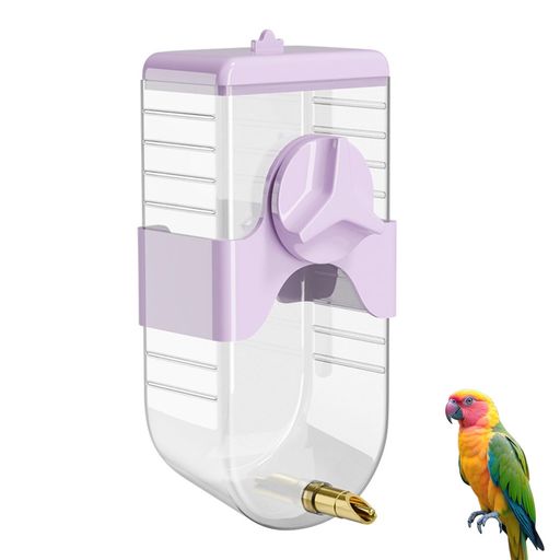 Lyyxjsltd鳥水入れ自動給水器カゴケージ外付け水飲み器350ml大容量水飲み容器透明水やり水差し水飲み鳥..