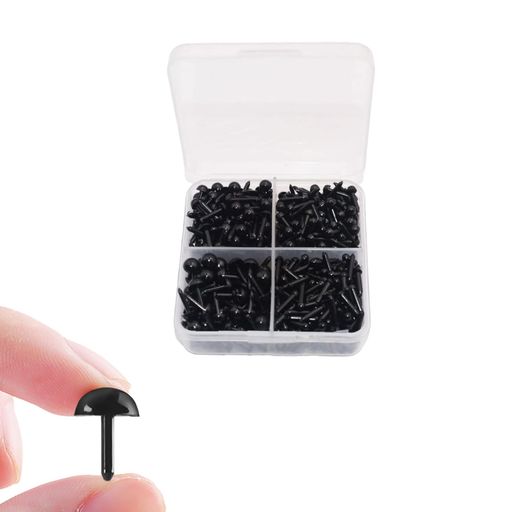 [LUYING]さし目ぬいぐるみ目約800個入りアイ人形目DIY用差し目動物手芸(3mm/4mm/5mm/6mm)材料便利な収..
