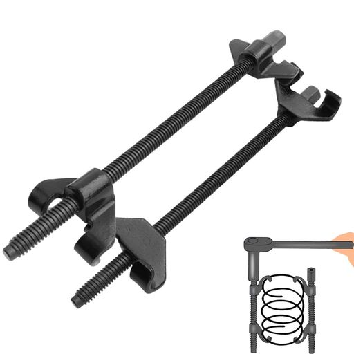 コイルスプリングコンプレッサー4爪整備工具自動車整備専用工具鍛造加工仕上げ全長380mm足回り交換2個1組