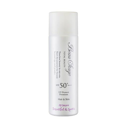 アデランス ビューステージ UVプロテクト プレミアム SPF50+ PA++++ (80g) UVスプレー 頭皮 日焼け止め 髪 顔 分け目 UVケア スプレー 無香料 スポーツ ゴルフ アウトドア 無添加 日本製 ウォータ…