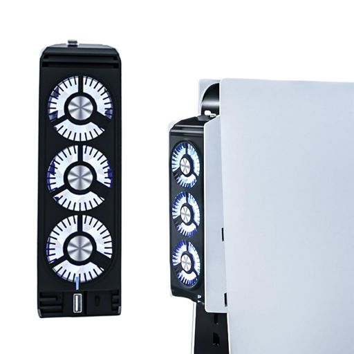 旧型PS5用冷却ファンPS5用放熱【新登場-旧型PS5用】旧型PS5コンソール用冷却2段階風速調整LEDライトUSB3.0ポート付き低騒音旧型PS5冷却ファン急速冷却放熱熱対策プレステ5ディスク/デジタル…