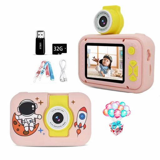 【わくわく2026年春新登場】子供用4800万画素キッズカメラトイカメラ1080PHD動画カメラ32GBメモリーカード付き2.0インチIPS画面4倍ズームUSB充電デュアルレンズ七五三録音自撮りデジタルカメ…
