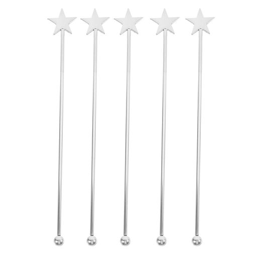 Frcolorバースプーンステンレス製マドラー18.8cm5本マドラースプーンかき混ぜ棒バーテンダーおしゃれヨーグルト高耐久性業務用家庭用