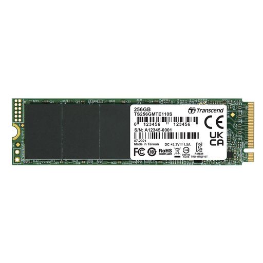 トランセンドジャパン Transcend PCIe M.2 SSD (2280) 256GB NVMe PCIe Gen3 x4 3D TLC採用 5年保証 TS256GMTE110S