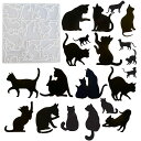猫 シリコンモールド キーホルダー ネックレス ペンダント 20種類 きれい 猫形 猫物語 ネコ派 抜き型 レジンモールド シリコン型 UVレジン (A)