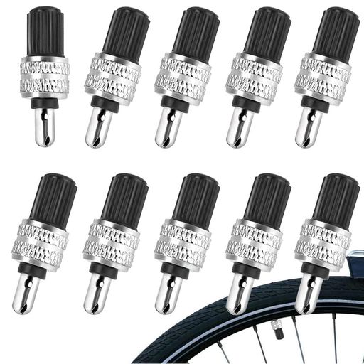 TTETNLY10個セット自転車空気長持ちバルブ便利な虫ゴム不要耐フロスト性耐熱性空気入れが軽い自転車用スーパーバルブセットバルブコアバルブ交換簡単シティサイクルアシスト用(10個セッ…