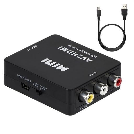 J-Wonlyus RCA to HDMI変換コンバーター AV to HDMI 変換器 CVBS RCA-HDMIコンポジ...