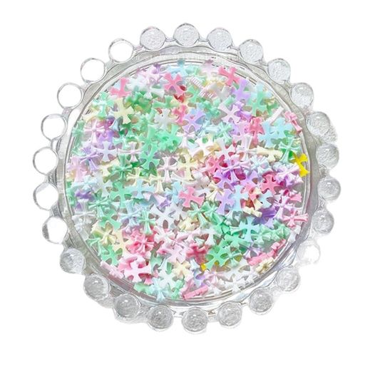 JIMIGUGUネイルパーツ十字架マカロンカラー100個入レジンネイルアクセサリーマットジェルネイルパーツ(..