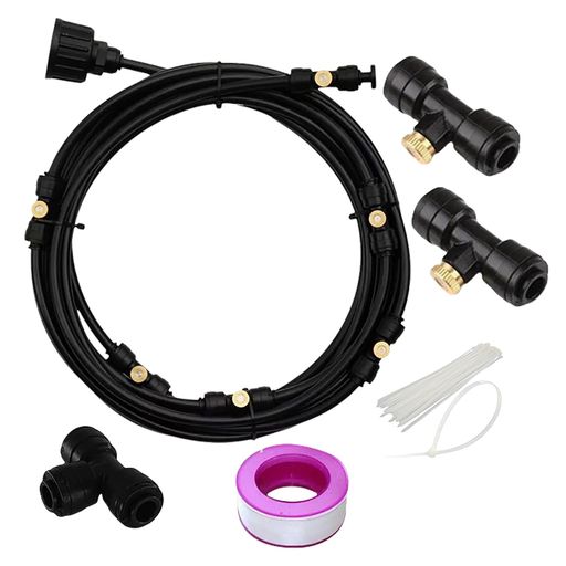 TARATIミスト冷却システムミストシャワー屋外用霧吹き観葉植物散水ノズル付き散水ホース暑さ対策ガーデ..