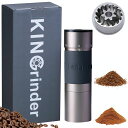 KINGrinderK6手挽きコーヒーミル外部調整式200段階粒度調節均一性に優れるコニカル式金属刃最大容量35g