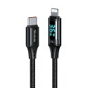 McdodoUSB-Ctoライトニングケーブル36WPD急速充電出力スクリーン表示高速データ転送i-Phone充電ケーブルスマートデュアルチップ搭載アルミ合金外装高耐久ナイロン編みタイプcライトニングケ…