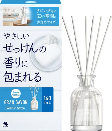 サワデー香るスティックグランSAVON(サボン)ホワイティッシュサボンの香り広い空間に大きめサイズ芳香..
