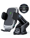 スマホホルダー車ワイヤレス充電15W急速車スマホスタンド充電iVOIDDECK【最新自動認識技術】車載スマホホルダーワイヤレス充電粘着ゲル吸盤&吹き出し口両用ワイヤレス充電器車載ホルダ…