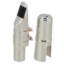 YIBUY マウスピース Bフラットソプラノサックス用 #7 長さ75MM ニッケルメッキ 繊細なデザイン 変形しにくい シルバー