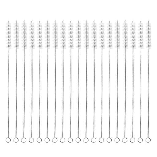 【商品仕様】サイズ:(約)長さ175mm、重量:(約)1.5g/本、20本セット、材質:ステンレス、カラー:シルバー若干の誤差が生じる可能性があります 【応用】軟らかいナイロンブラシを使用して、試験管、ノズル、食器、哺乳瓶、ストロー、キーボードなど部品の隙間をきれいにキレイに拭きます。この商品は家の中で、旅行にしても、アウトドアにしても、キャンプなどに使ってもいいです。高品質耐久性が優れます、使用後は清掃して乾かしてください。再利用可能で柔軟なクリーニングブラシツール。 【使い方】ストローマグをご使用後、ブラシに洗浄剤をつけ、ストローの内部を隅々まで洗浄してきださい。ご使用後のブラシはよく水ですすぎ、風通しのよいところで乾燥さて保管ください。細いのでひっそりと収納でき、邪魔にもなりません。 【デザイン】ブラシヘッドはゴムで覆われています。これは、ストローの内壁が傷つくことを効果的に防止することができる。 【アフターサービス】万が一商品に不具合がある場合、商品自体の問題がある場合(初期不良など)は、弊社にお気軽にお問い合わせください。必ず最善を尽くし、アフターサービスをご対応いたします。
