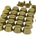 底鋲真鍮製ネジ式台形型20個セットバッグカバンレザークラフト(ブロンズ)
