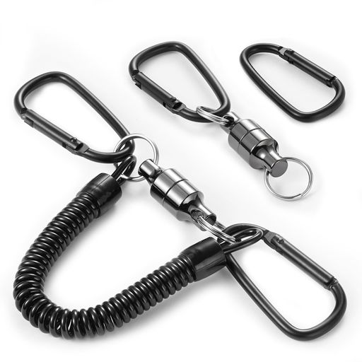 BEIHOOマグネットリリーサー【耐荷重5kg】磁石強力マグネットリリーススプリングコード付釣りネットアクセサリ吊り下げ落下防止アウトドアキャンプ登山道具コンパクト軽量携帯便利(ス…