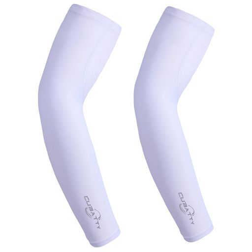 [CUBATTY]アームカバー冷感アームスリーブ日焼け防止UPF50+涼しいサラサラアームウォーマー無地吸汗速乾滑り止め付き通気メッシュデザインメンズレディース野球ゴルフランニングスポーツ…