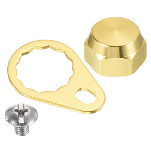 PATIKIL釣りリールハンドルネジナットロッキングプレート左手ネジM7ナットキャップ交換DIY釣りアクセサリー用ゴールド