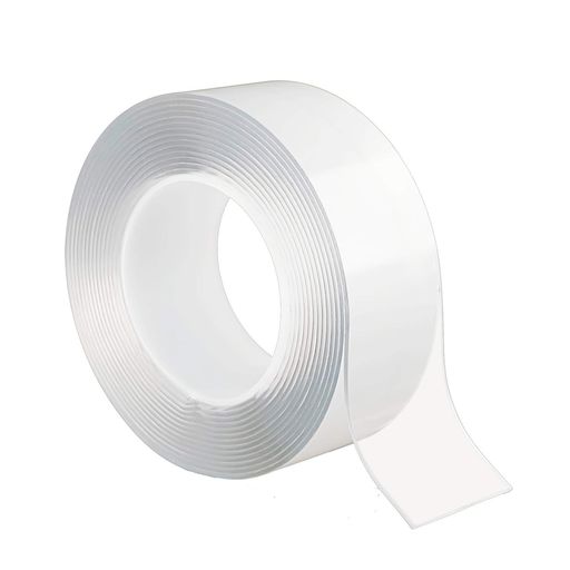 OTOKU両面魔法テープ超強力のり残らず繰り返しはがせる防水滑り止め洗濯可能多機能多サイズ家庭オフィス寮学校会社工業用など(5cmx2mmx1m)