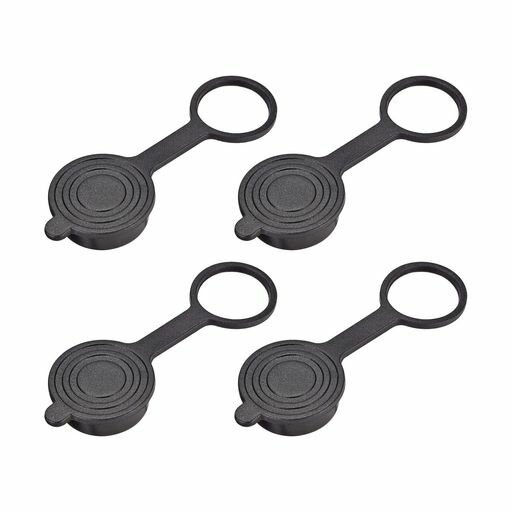 RebowerGX16キャップリッド航空コネクタプラグカバー防塵防水キャップサーキュラー保護カバー航空プラグブラック4個入り