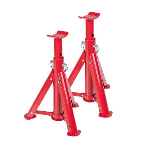 BIGRED乗用車用ジャッキスタンド折りたたみ式3tダブルロック式馬ジャッキ2個セット高さ調整可能最低位286mm/最高位401mmスチール製タイヤ交換車用