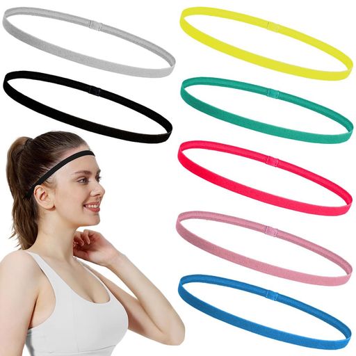 TBDBNRヘアバンドスポーツへあばんどヘアバンド汗止め7枚セットスポーツターバントレーニングバンド滑り止めヘッドバンドミニヘアバンド吸汗速乾伸縮性髪留め弾性軽量運動/ヨガ/フィッ…