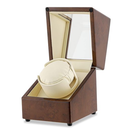 NEWTRYワインディングマシーンウォッチワインダー木製ピアノ塗装自動機械式時計巻きウォッチボックステ..