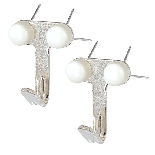 Rakuten - 福井金属工芸(Fukuikinzokukogei)JフックW(ダブル)2個入安全耐荷重11kg賃貸抜き跡目立たない石膏ボード・木壁対応絵画壁掛け展示4293