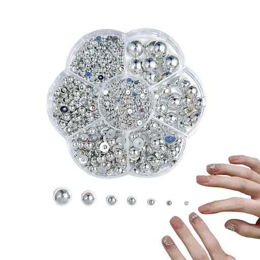 JIMIGUGU半円パール3100粒半球パール2/3/4/5/6/8/10mm光沢半球型ネイルアートDIYハンドメイド素材手作..