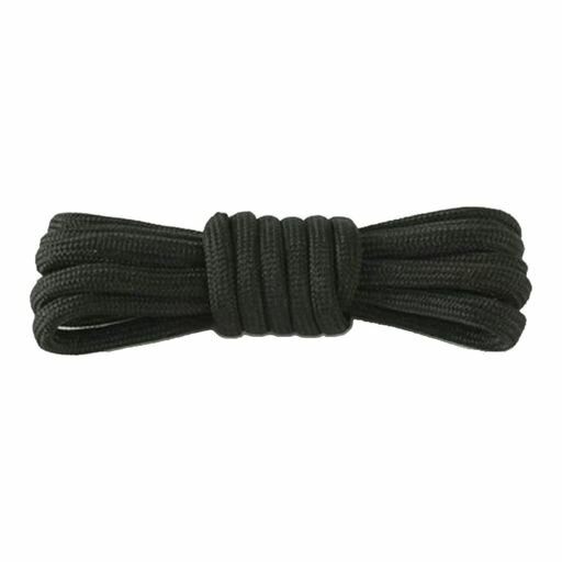 [BaraRose]靴紐スニーカー紐伸びる靴ひもシューレーススニーカーハイカット運動靴メンズレディース(円形で緻密ブラック120cm)