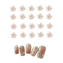 Yuzhiyeネイルパーツ花ミニパールフラワーパーツ小さめ立体かわいい白ネイルアート手芸レジンデコパーツジュエリーパーツ20個セット(ホワイト)