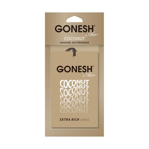 GONESH(ガーネッシュ)ハンギングエアフレッシュナー(吊り下げ型芳香剤)ココナッツ(トロピカルなココナッツの香り)1枚