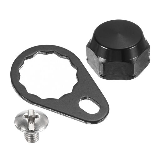PATIKIL釣りリールハンドルネジナットロッキングプレート右手ネジM8ナットキャップ交換DIY釣りアクセサリー用ブラック