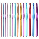 GOODCHIかぎ針毛糸針アルミ製編み物道具ファッション暇つぶしDIY手芸キット帽子マフラー小物プレゼント長15CM14本入