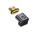 HDMI2.1マグネット変換アダプタ8K/60HZ高速データ転送4K/120HZ動画転送UHD2.119ピン磁石コネクタ映像出力対応断線防止簡単接続(02L字型1個入り)(2)