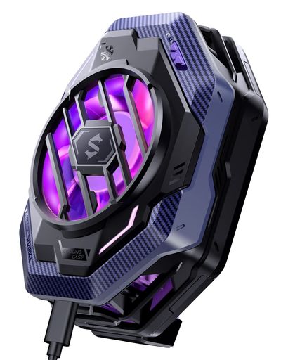 BLACKSHARKFUNCOOLER3PROスマホ冷却ファンペルチェクーラー冷却面積拡大オーバーヒート検出ファンの速度の設定静音冷却ファン(パープル)
