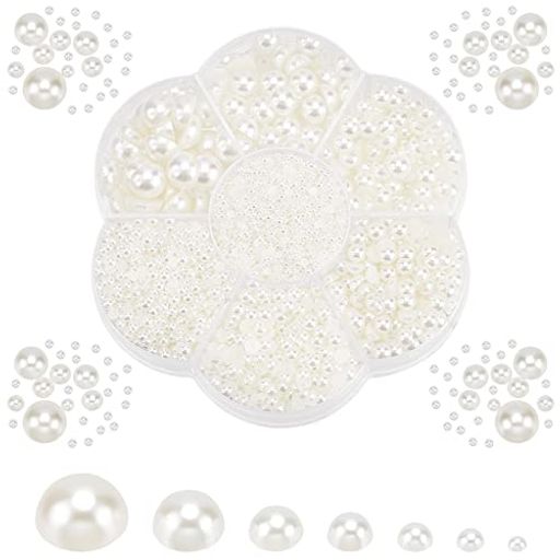 PHPandaHallȾ�ߥѡ���ͥ���ѡ�����3337��Ⱦ�ݥѡ���͹�����ۥ磻�ȼ�ݥ���եȥ��奨�꡼DIY�ѥǥ����Ǻ�Х�󥿥��󥮥եȥۥ磻�ȥǡ��ץ쥼���2/3/4/6/8/10mm��Ǽ�������դ�