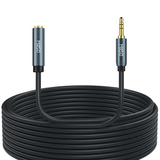 MillSO ヘッドホン 延長コード 10m オスメス 3.5mm ステレオオーディオミニプラグ ...