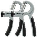 ToBeBoldハンドグリップハンドグリッパー握力器筋トレトレーニンググリップ握る器具リハビリ器具男女兼用5-60kgグレー2個セット