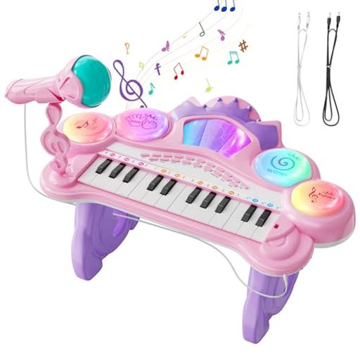 【多機能音楽玩具】8種類の楽器効果音、4種類の伴奏音、4種類の打楽器音が搭載されています。デモンストレーション機能やライトアップ機能で学習をサポートし、USB充電式なので持ち運びに便利です。さらに録音機能や、スマートフォンとの接続機能も備え...